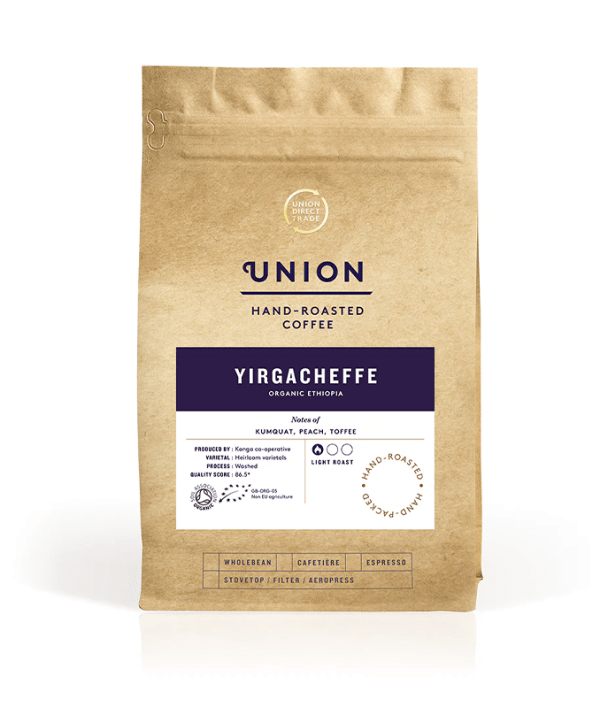 Union Coffee Yirgacheffe Organic Ethiopia Cafetiere Grind