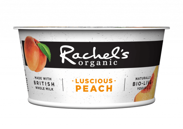Rachels Organic Luscious Fruits Peach Biolive Yogurt