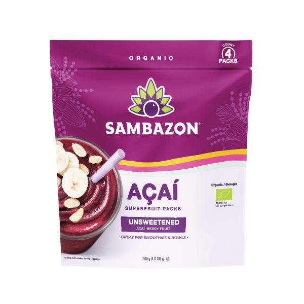 Sambazon Organic Unsweetened Acai Superfruit Pack