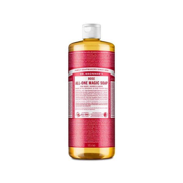 Dr Bronners Organic Rose Pure-Castile Liquid Soap