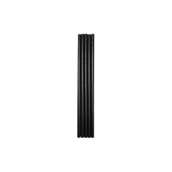6mm Black Flexible Paper Straw