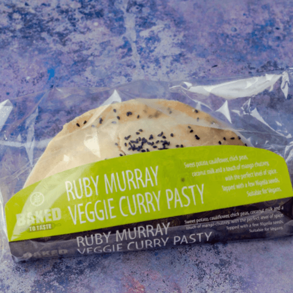 Baked To Taste Ruby Murray Veggie Curry Pasty