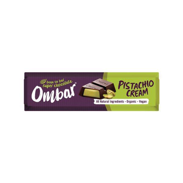 Ombar Organic Pistachio Cream Filled Chocolate Bar