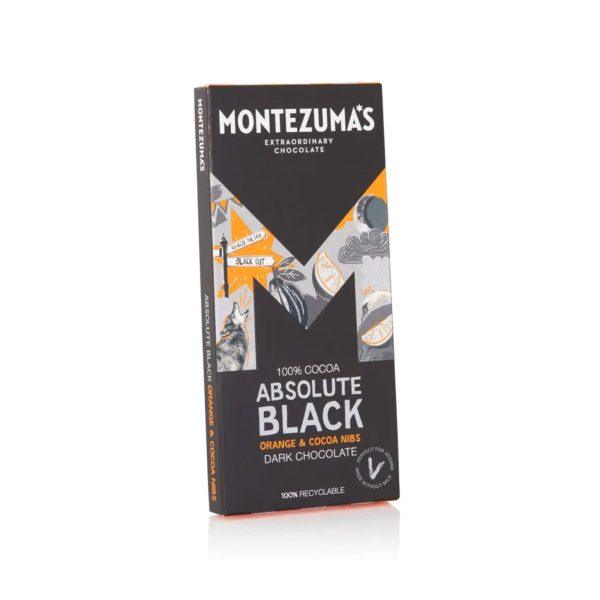 Montezumas Absolute Black 100%Cocoa with Orange Cocoa Nibs