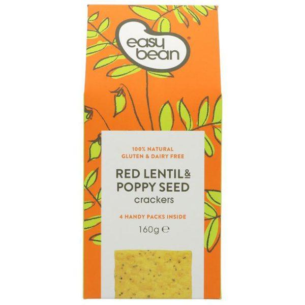 Easy Bean Red Lentil & Poppy Seed Cracker