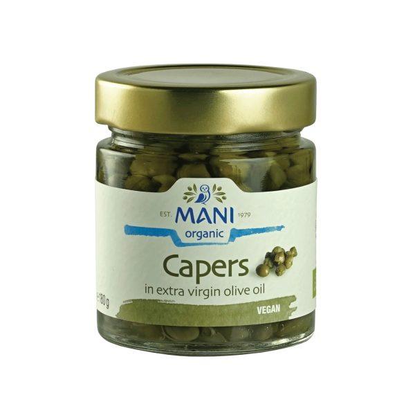 Mani Organic Capers in Extra Virgin Olive Oil