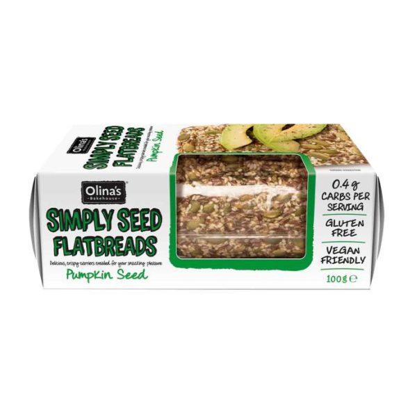 Olinas Simply Seed Gluten Free Flatbread Pumpkin Seeds