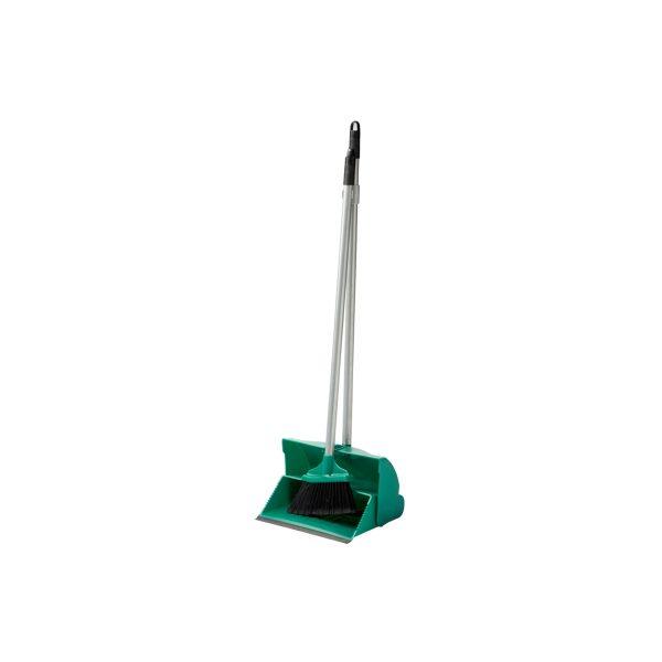 Green Long Handle Dustpan & Brush Set