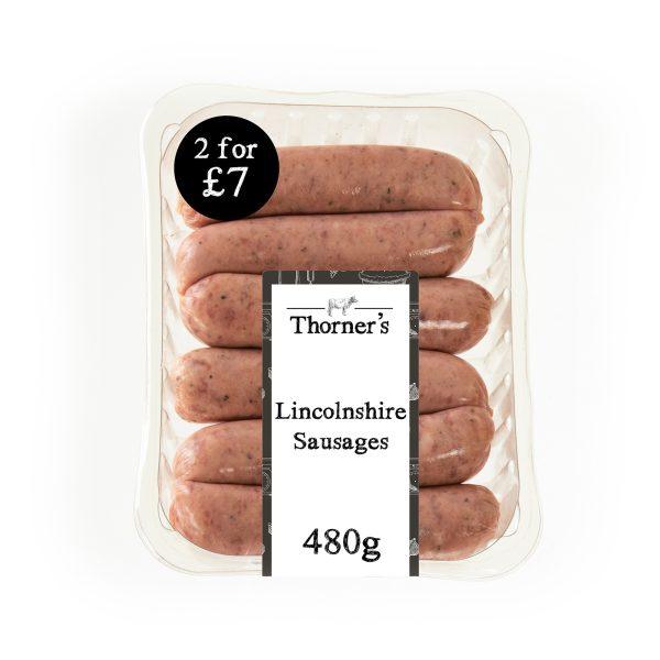 Lincolnshire Pork Sausage 2 for £7