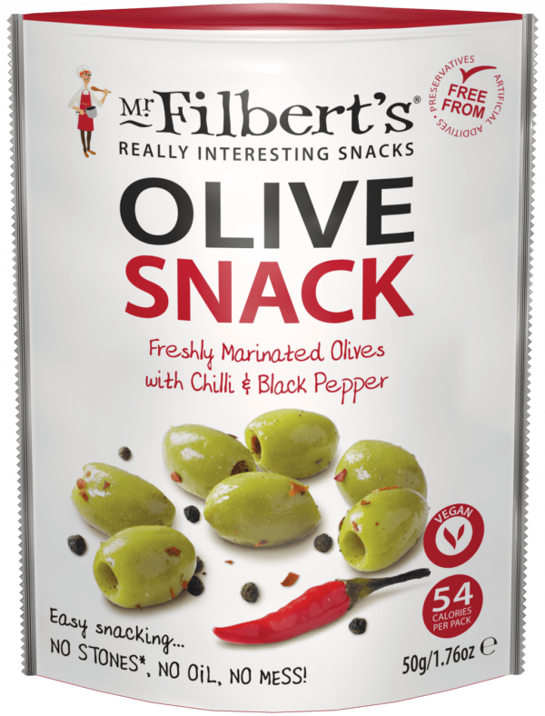 Filberts Chilli & Black Pepper Olives - Image 2